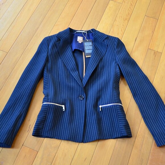 BOSS Jocalua Pinstripe Blazer Size 0 - Picture 2 of 16
